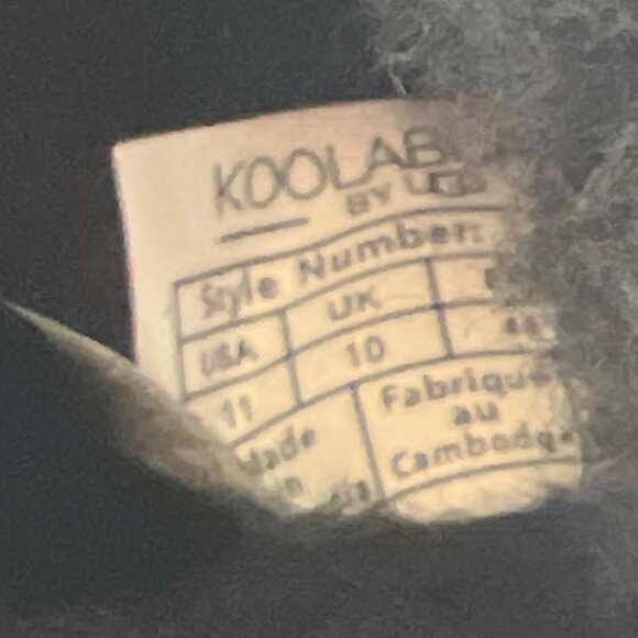 Koolaburra By UGG Men Burree Black Suede Faux Fur Slippers Size 11 - Picture 7 of 7